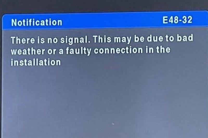 A DStv ‘searching for signal’ error — usually a misaligned dish, a failed LNB or water in the connections, all of which we repair on the first visit.